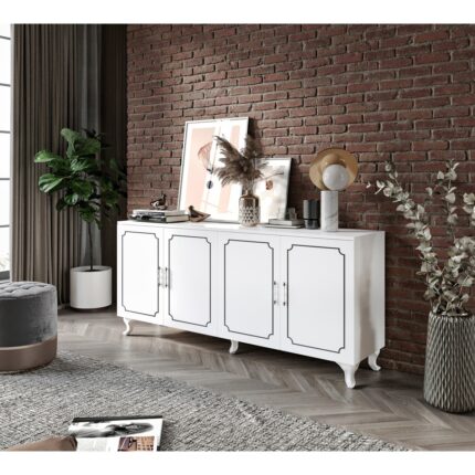 Stil 4 Kapaklı Çok Amaçlı Modern Konsol - Tamamı Mdf