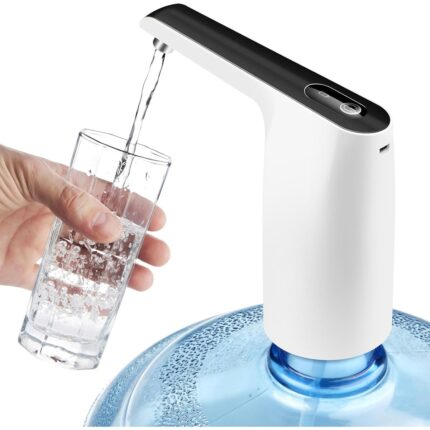Deming Galon Su Sebili Pompası, Elektrikli Su Şişesi Pompası Şarj Edilebilir, Taşınabilir USB Şarj 2-5 Galon Için Otomatik Içme Suyu Sürahi Dispenseri (Siyah) (Yurt Dışından)