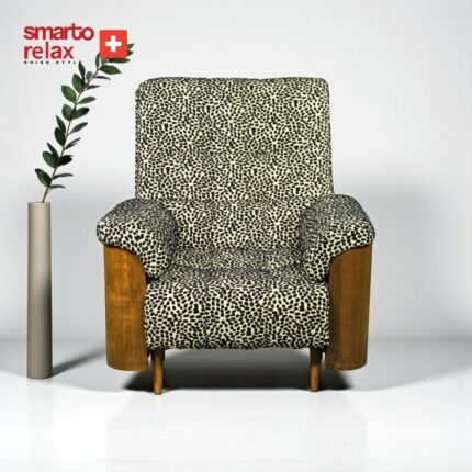 Smarto Relax TV Koltuğu Berjer – Napoli Serisi (Berjer + Puf), Sabit Mekanizmasız, Ergonomik Tasarım, Kadife/Şönil Kumaş, Doğal Ahşap Arka Panel, Dekoratif Tekli Koltuk (Salon/Oturma Odası) - Görsel 2