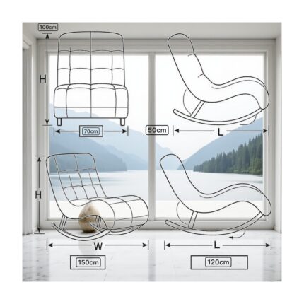 Smarto Relax swiss style Dinlenme Koltuğu Paris 2 Serisi (Sarı) –, Sallanan Ergonomik, Teddy/Şönil Kumaş, Modern Dekoratif Tekli Koltuk (Salon/Oturma Odası) - Görsel 4