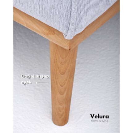 Velura Home & Living Valo Sırt Mekanizmalı 3 Adet Üçlü Kanepe & 3'lü Koltuk (3+3+3) - Fildişi - Görsel 3