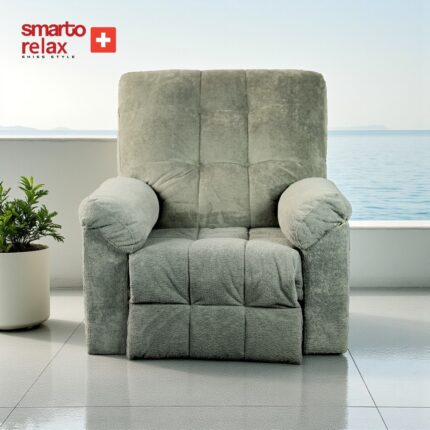 Smarto Relax TV Koltuğu Berjer – New York Serisi, Sabit Modern Baba Koltuğu, Ergonomik Sırt Destekli Tasarım, Kadife/Şönil Kumaş, Dekoratif Tekli Koltuk (Salon/Oturma Odası)