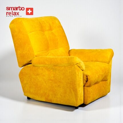 Smarto Relax TV Koltuğu Milan Serisi Berjer –, Elektrikli Ergonomik Tasarım baba koltuk, Kadife/Şönil Kumaş, Kontrol Panelli, Dekoratif Tekli Koltuk (Salon/Oturma Odası)(Sarı) - Görsel 3