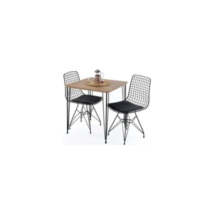 Boss Concept Mutak Balkon Masası 2 Adet Tel Sandalye