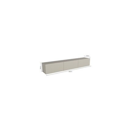 Dorpek Cercei LED Li Işıklı Tv Ünitesi 180 cm - Kumtaşı Renk, Modern, Geniş, Raflı Tasarım - Tv Sehpası - Görsel 5