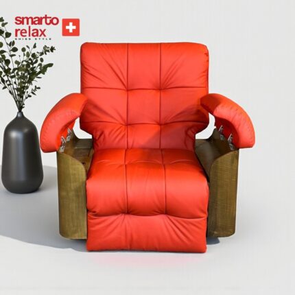 Smarto Relax TV Koltuğu Berjer – Berlin Serisi, Elektrikli Kademeli Sırt Dayama, Ergonomik Tasarım, Deri Döşeme, Kontrol Panelli, Dekoratif Tekli Koltuk (Salon/Oturma Odası) - Görsel 2