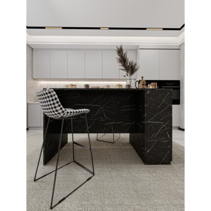 asratrend %100 Mdflam 150CM Dolaplı Yüksek Mutfak Adası Yemek ve Bar Masası Ma-04