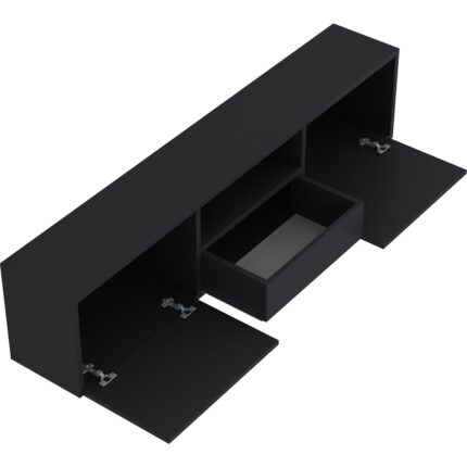 Demonte Decor 1300DROPDD-1 Tv Sehpası Antrasit-Altın Kulp - Görsel 4