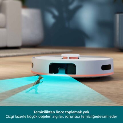 Philips 5000 Serisi Islak Kuru Robot Süpürge, Yüksek Emiş Gücü, Uzun Çalışma Süresi, HomeRun, Lazer Teknolojisi, Beyaz, XU5000/20 - Görsel 5