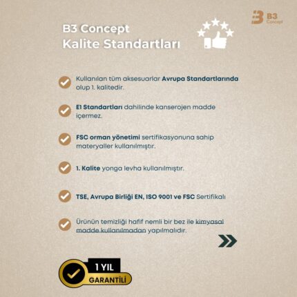B3 Concept B3CONCEPT Geniş Hacimli 6 Kapaklı 6 Raflı Çok Amaçlı - Kolay Kurulum - Mutfak Balkon Banyo Erzak Kiler Dolabı - Görsel 3
