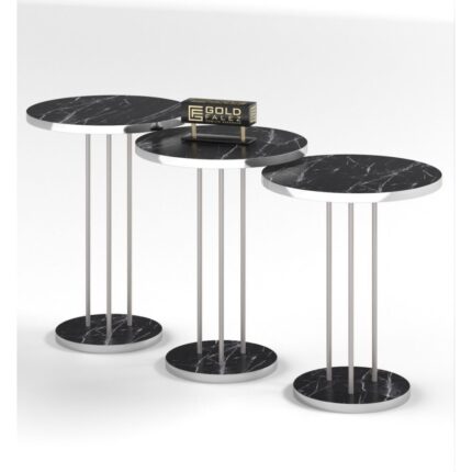 Gold Falez Zigon Sehpa – Yonga Levha ve Metal, PVC Kenar Bantlı, 34 cm ve 22 cm Tablalı, Salon ve Oturma Odası İçin Şık Tasarım - Görsel 5