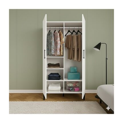 Mukotoys Minimalist 2 Kapaklı Elbise Dolabı Mdf 200 x 80 x 45 - Görsel 4