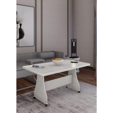 Eliusta Tekerlekli Mdf Masa %100 Mdf Salon Orta Sehpa - Görsel 5