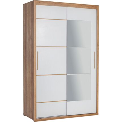 ModaLife Tuana 140 cm Sürgülü Gardırop - Ceviz&beyaz