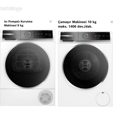BOSCH WGB254A1TR Çamaşır  Makinesi   &   WQB245A0TR Kurutma Makinesi  ***2025 Model Orjinal Alman Üretimi BOSCH ***