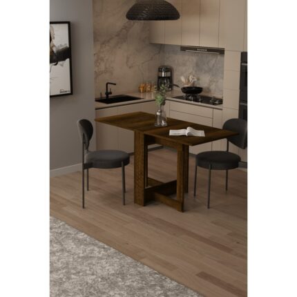 Dekorfim DF01109BR Portatif Pratik Katlanır Masa Mutfak ve Yemek Masası