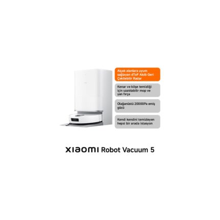 Robot Vacuum 5 Akıllı Robot Süpürge (Xiaomi Türkiye Garantili) - Görsel 2