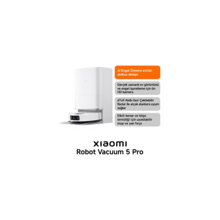Robot Vacuum 5 Pro Akıllı Robot Süpürge (Xiaomi Türkiye Garantili) - Görsel 2