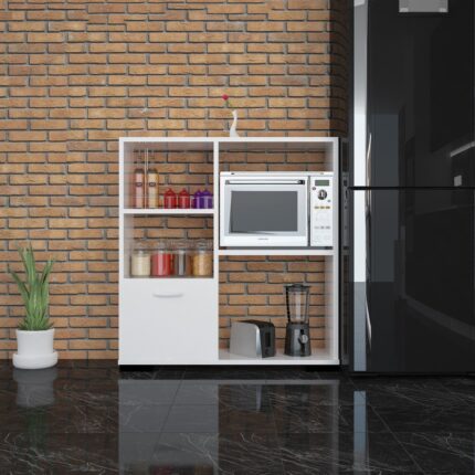 Modilayn Mutfak Dolabı Mikro Dalga Dolabı Bolmeli Rarflı Dolap Ofis Dolabı Çok Amaçlı Dolap - Görsel 4