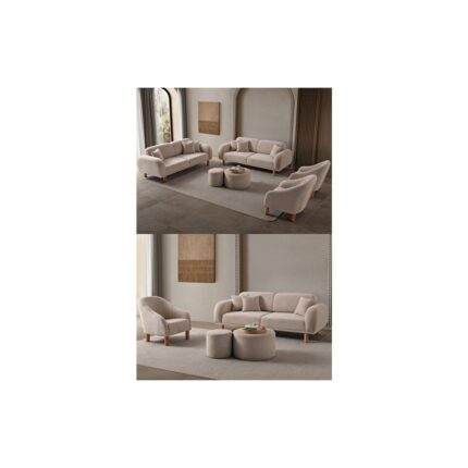 Edsy Home Regnum Koltuk Takımı 3+3+1+1 Taş Renk