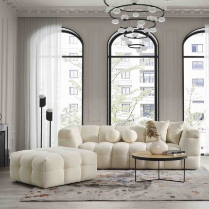Showdeko Amsterdam 3 Seater Sofa + Pouf