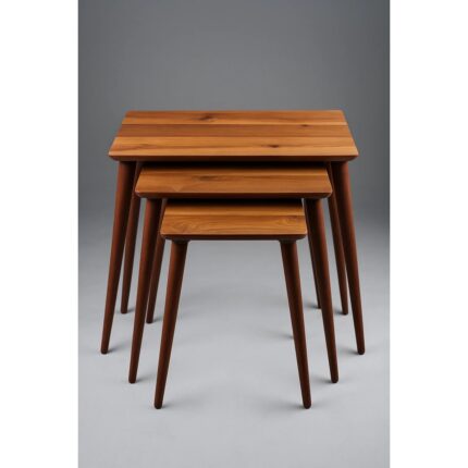 Ayge Istanbul 3'lü Zigon Sehpa %100 Mdf Ahşap - Görsel 3