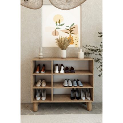 İzco Design Bohem 90 cm 3 Kapaklı Ayakkabılık – Mdf Mebran Kapaklı Dolap | Vestiyer | Portmanto - Görsel 3