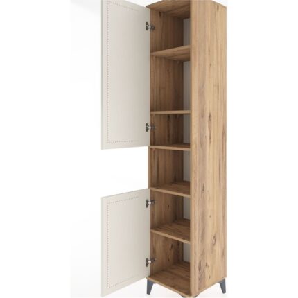 Dienni Hyperion Dolap 5 Raflı 2 Kapaklı 44X44X221 Çam-Aytaşı - Görsel 5