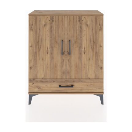 Dienni Arges Şifonyer 2 Raflı Tek Çekmeceli 2 Kapaklı 88X30X106 Çam-Çam