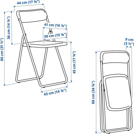 IKEA Vıhals Katlanır Sandalye Beyaz - Görsel 2