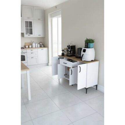 Industrial Living Modern Mdf Mutfak Dolabı 120 Cm, Geniş Saklama Alanı, Kahve Köşesi ve Konsol Dolap, Şık ve Dayanıklı Tasarım - Görsel 2