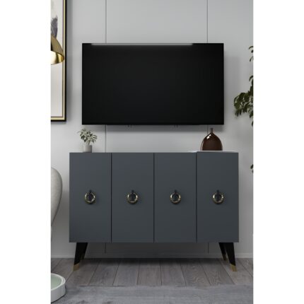 Demonte Decor 8184KM-32DD Konsol,kahve Köşesi,ayakkabılık,ofis Evrak Dolabı,mutfak Kiler Dolabı,tv Ünitesi-Aa - Görsel 5