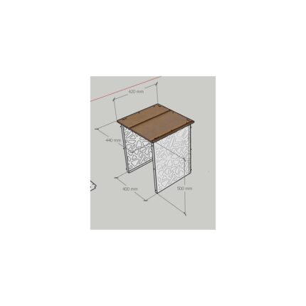ZMT Design Dekoratif Lazer Kesim Metal 3’lü Zigon Sehpa Takımı - Görsel 4