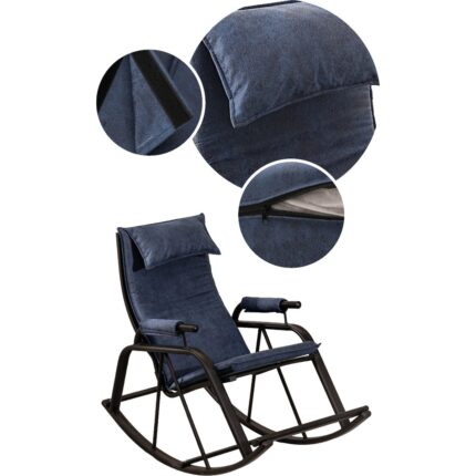 Lumis Garden Sallanan Sandalye, Metal Ayaklı Tv Koltuğu, Sallanır Dinlenme Koltuğu, Minderli Sallanan Sandalye, Sallanan Berjer, Baba Koltuğu, Emzirme Koltuğu, - Görsel 3