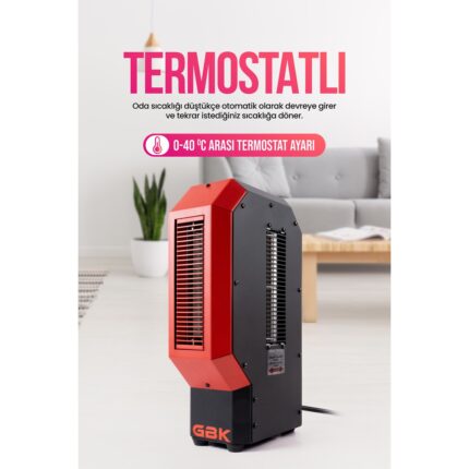 Gbk Mühendislik Ve Makine Fanlı Isıtıcı 3400W  Ev, Atölye, Ofis, Prefabrik Yapı Için Uygun - Görsel 2