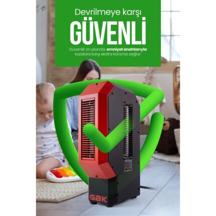 Gbk Mühendislik Ve Makine Fanlı Isıtıcı 3400W  Ev, Atölye, Ofis, Prefabrik Yapı Için Uygun - Görsel 5
