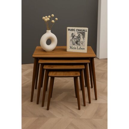 Ayge Istanbul 4'lü Zigon Sehpa %100 Mdf Ahşap - Görsel 2