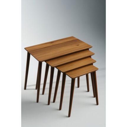 Ayge Istanbul 4'lü Zigon Sehpa %100 Mdf Ahşap - Görsel 3