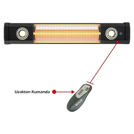 Mirkraft Vega 2500W Sarkıt Tipi Karbon Infrared Isıtıcı Kumandalı LED Aydınlatmalı - Görsel 2