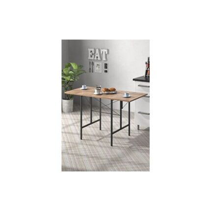 Retodesign Katlanır Mutfak Masası Modern Ahşap Tasarım 1625 Kullanışlı ve Şık - Görsel 3