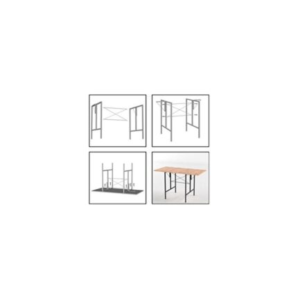 Retodesign Katlanır Mutfak Masası Modern Ahşap Tasarım 1625 Kullanışlı ve Şık - Görsel 4