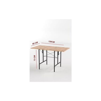 Retodesign Katlanır Mutfak Masası Modern Ahşap Tasarım 1625 Kullanışlı ve Şık - Görsel 5
