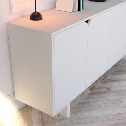 Doruk Konsol Ful Beyaz 180 cm Yemek Odası, Ofis Salon Ünite - Görsel 3