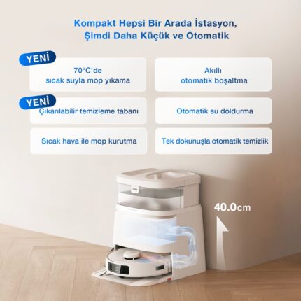 “Ecovacs Deebot T30 Pro Omni Akıllı Robot Süpürge ve Paspas - Görsel 5