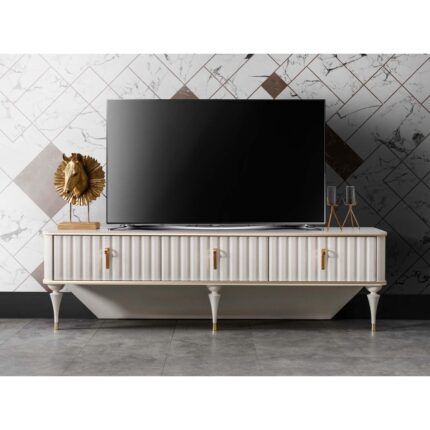 Storish Neva Tv Sehpası Beyaz 180 Cm - Görsel 2