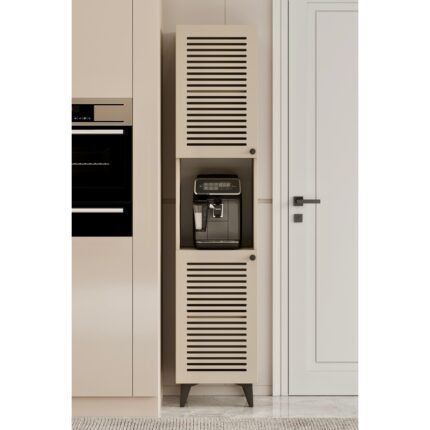 Furnitt Home Sümer Panjur Kapaklı Açık Raflı Mdf Banyo Dolabı- Kiler Dolabı- Mutfak Dolabı - Çok Amaçlı Saklama Dolabı - Görsel 2