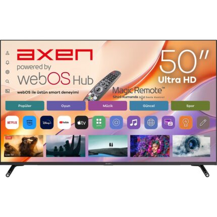 Axen AX50FIL242 50" 127 Ekran Uydu Alıcılı 4K Ultra HD Smart LED TV