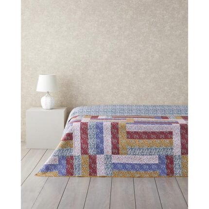 Mena Rise Log Cabin Patchwork Size Çok Amaçlı Örtü Pembe