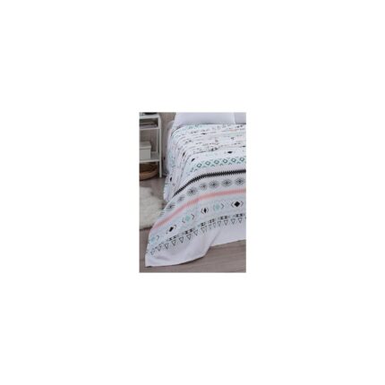 Mena Rise Battal Boy Desenli Pike 240X260 cm Beyaz - Görsel 2