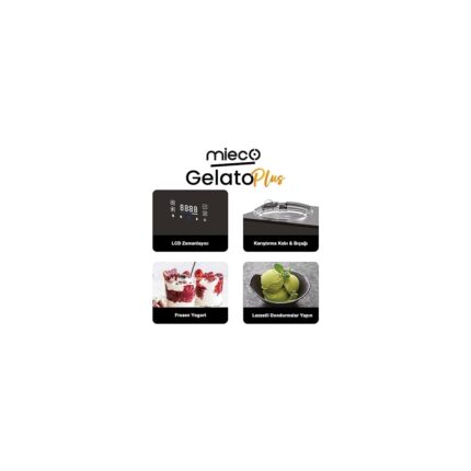 Gelato Plus Dondurma Makinesi - 3 Farklı Hız Ayarı, Kompresörlü Soğutma, Gelato, Sorbe, Frozen, Dondurma, Milkshake, Yoğurt- Paslanmaz Çelik Gövde - 1.5 Litre Kapasite - Görsel 4